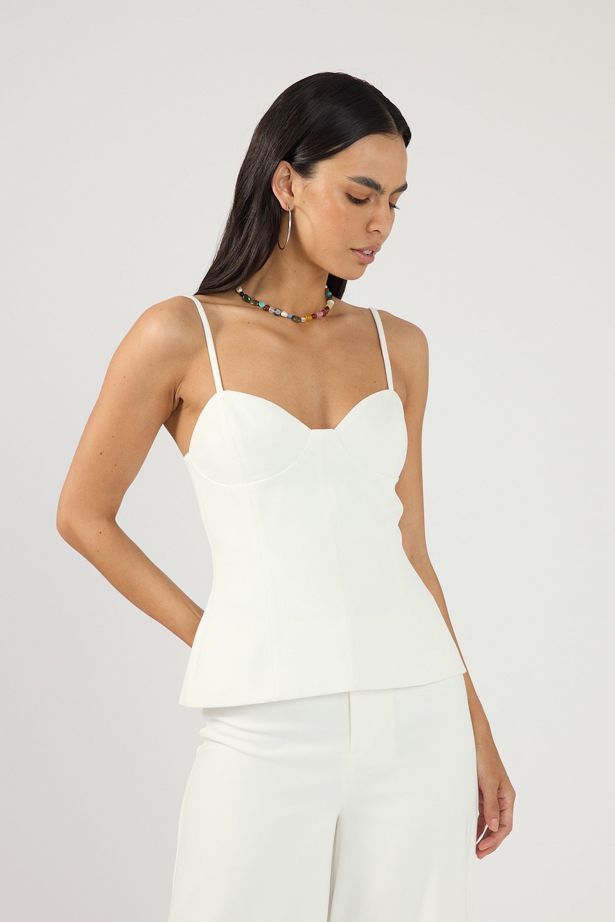 Perfect Stranger Vaila Bodice Top White