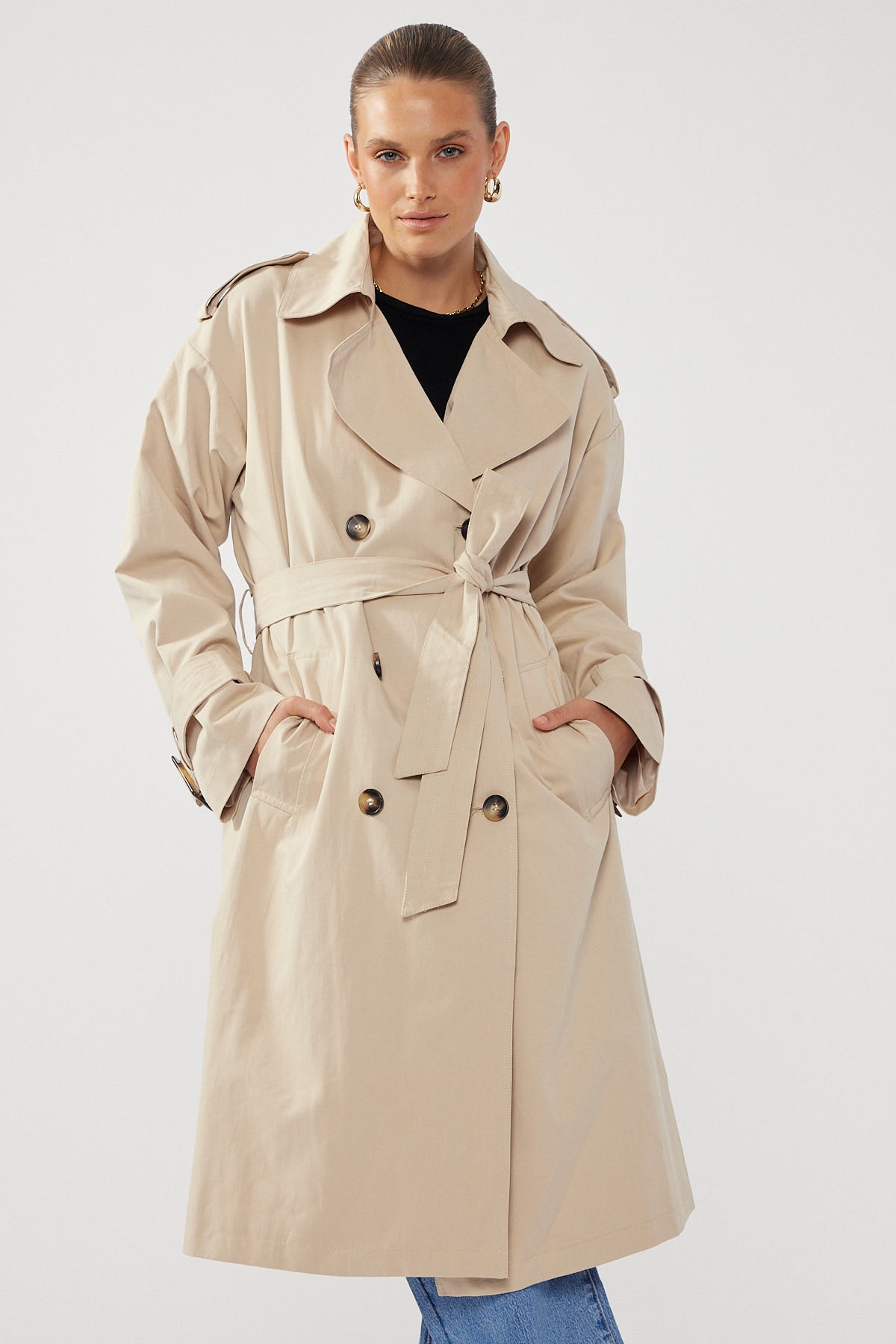 Perfect Stranger Tina Trench Coat Nude