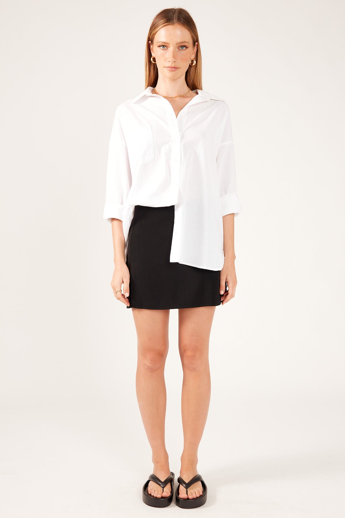 Perfect Stranger High Waist Mini Skirt Black