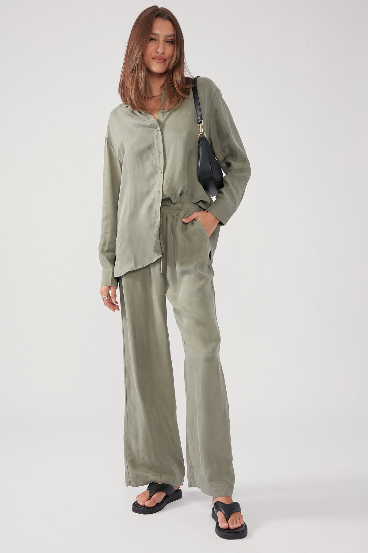 Perfect Stranger Calypso Long Sleeve Shirt Sage