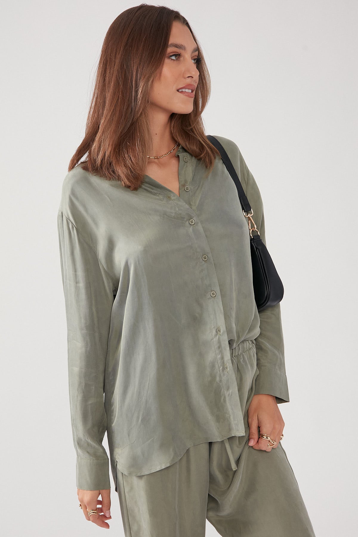 Perfect Stranger Calypso Long Sleeve Shirt Sage