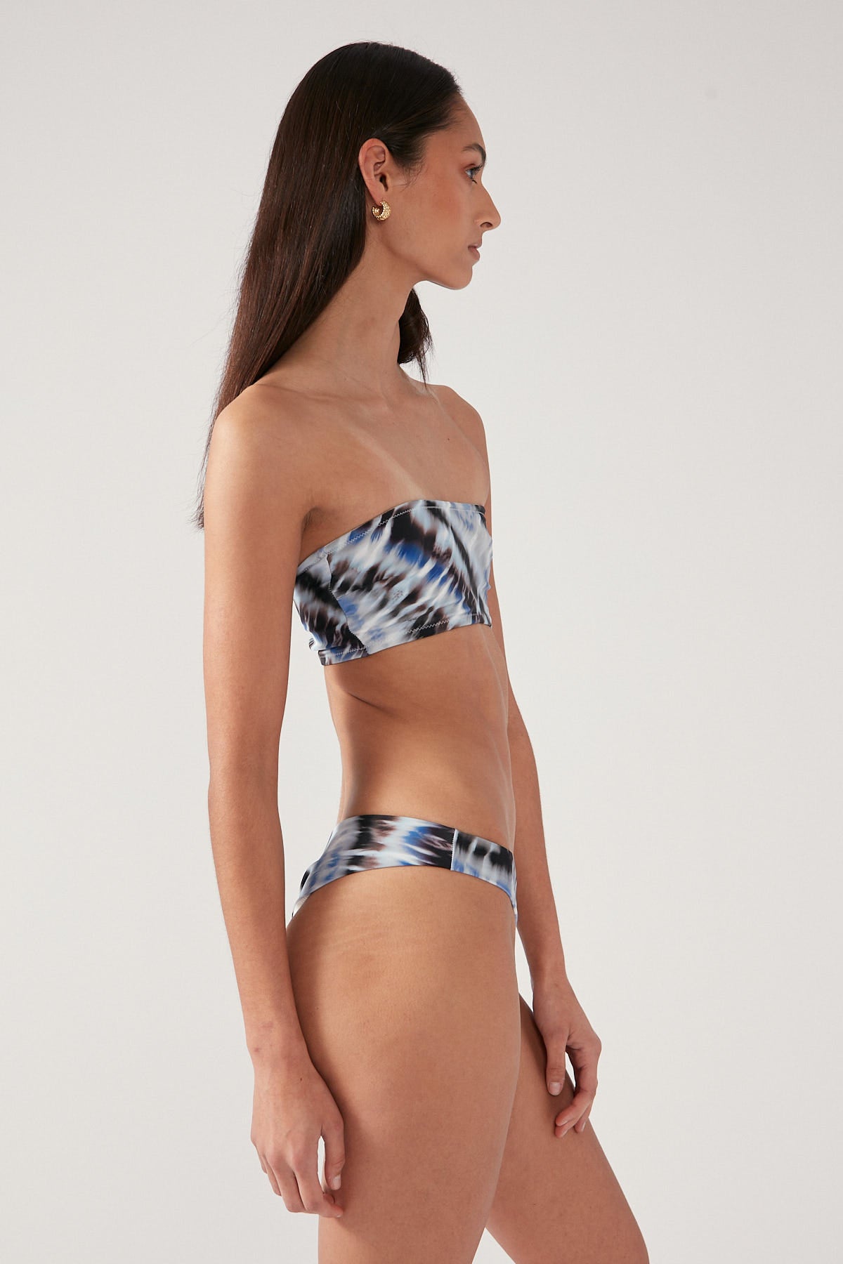 Perfect Stranger Moonlight Swell Bikini Bottom Blue Print