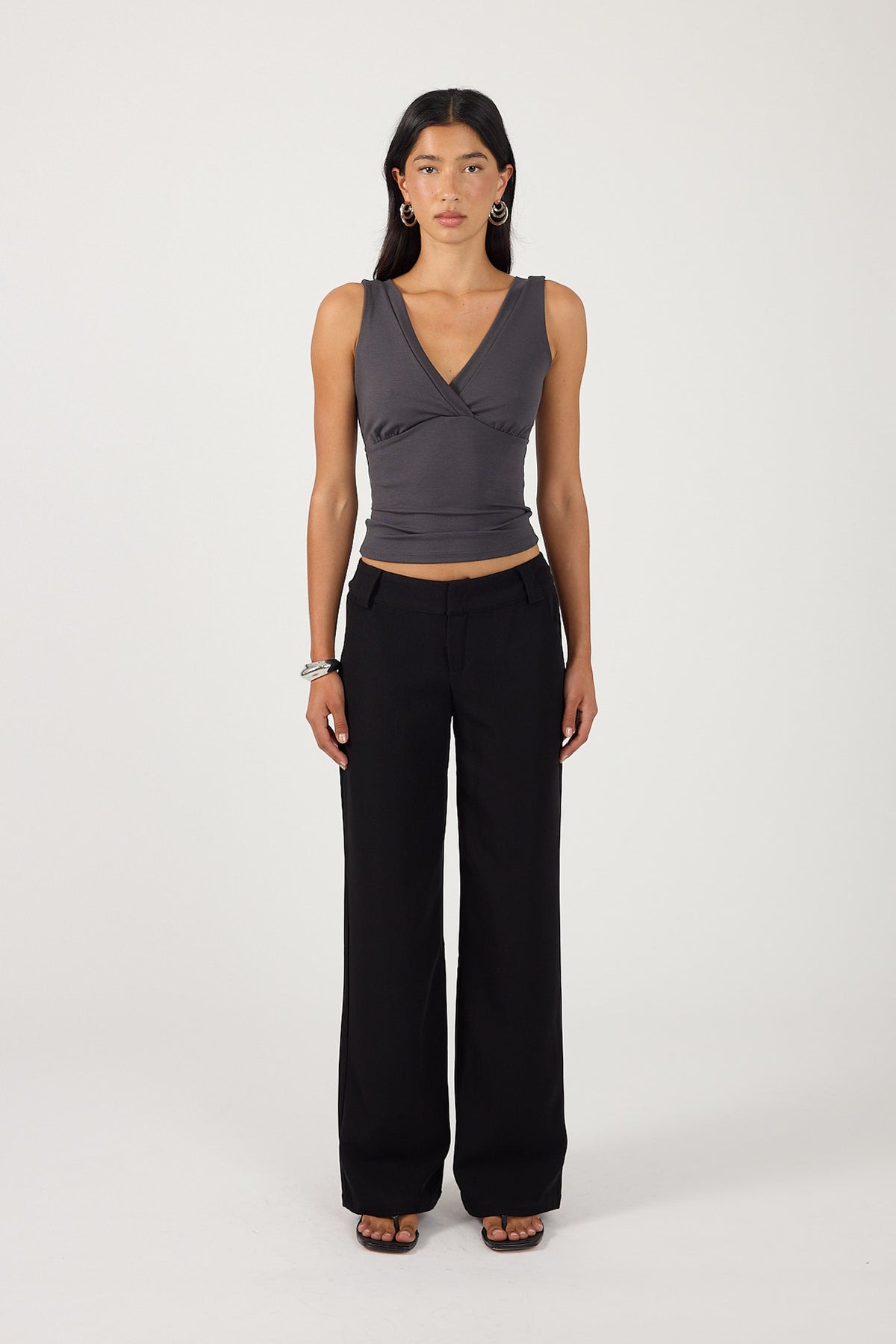 Perfect Stranger Cocona Low Rise Recycled Tailored Pant Black