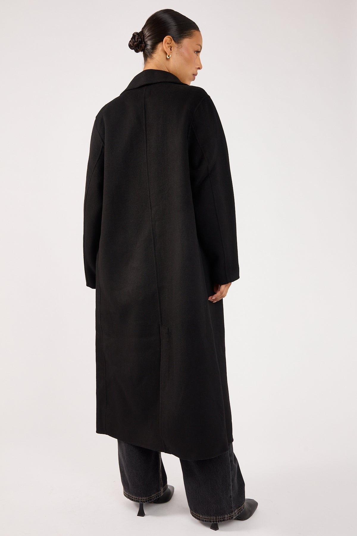 Perfect Stranger Asher Long Line Coat Black