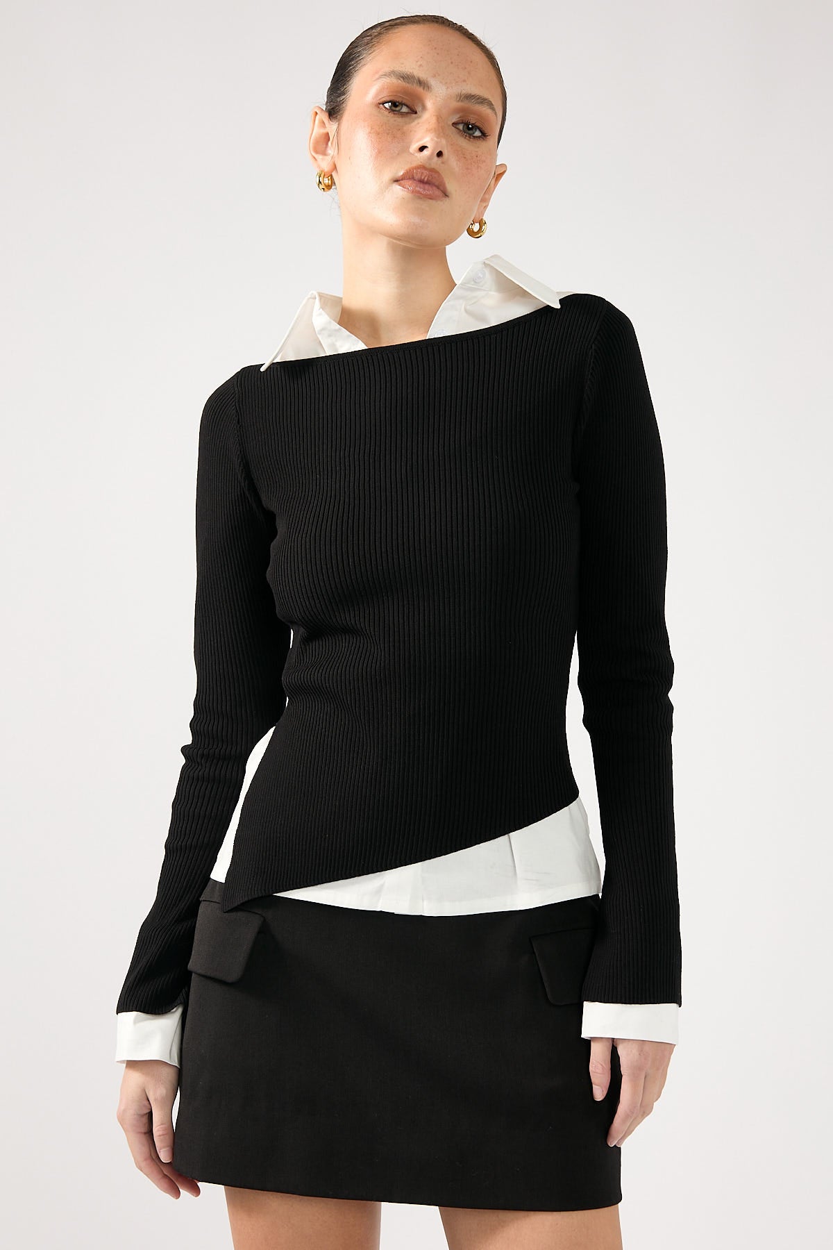 Perfect Stranger Maeve Tailored Mini Skirt Black