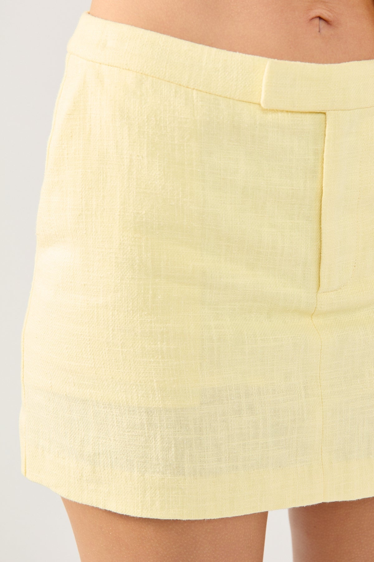 Perfect Stranger Menorca Tailored Skort Lemon