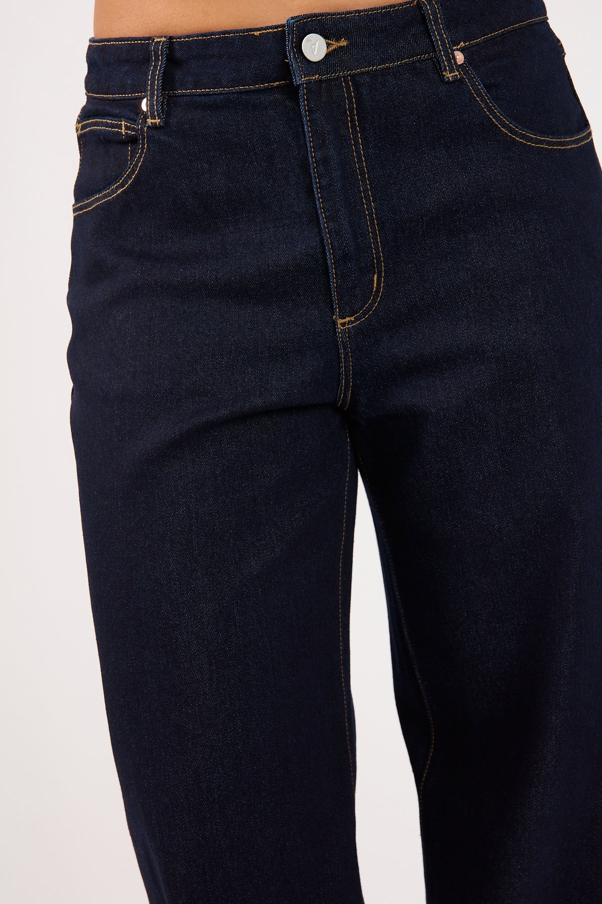 Abrand 95 Mid Baggy Richie Turn Up Dark Blue Denim