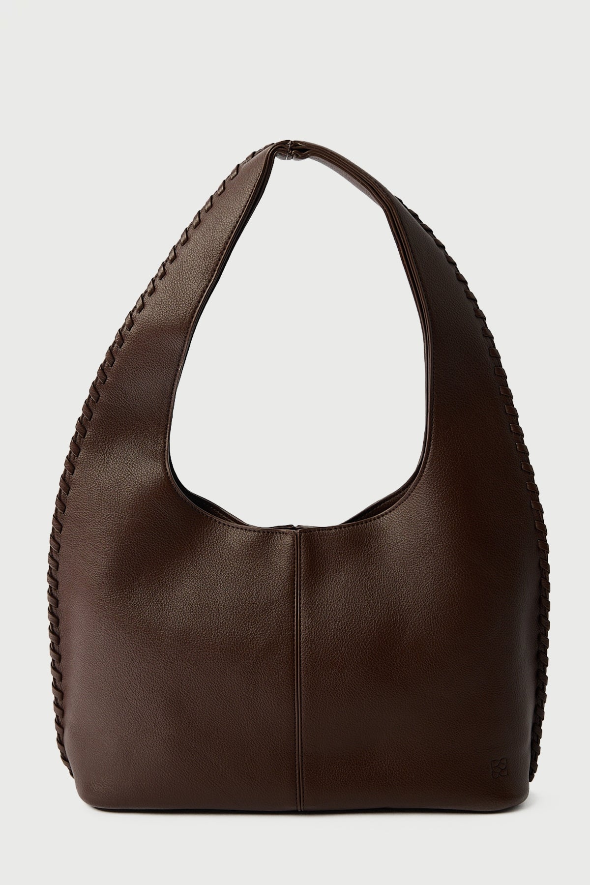 Perfect Stranger Gianna Braided Slouch Bag Choc