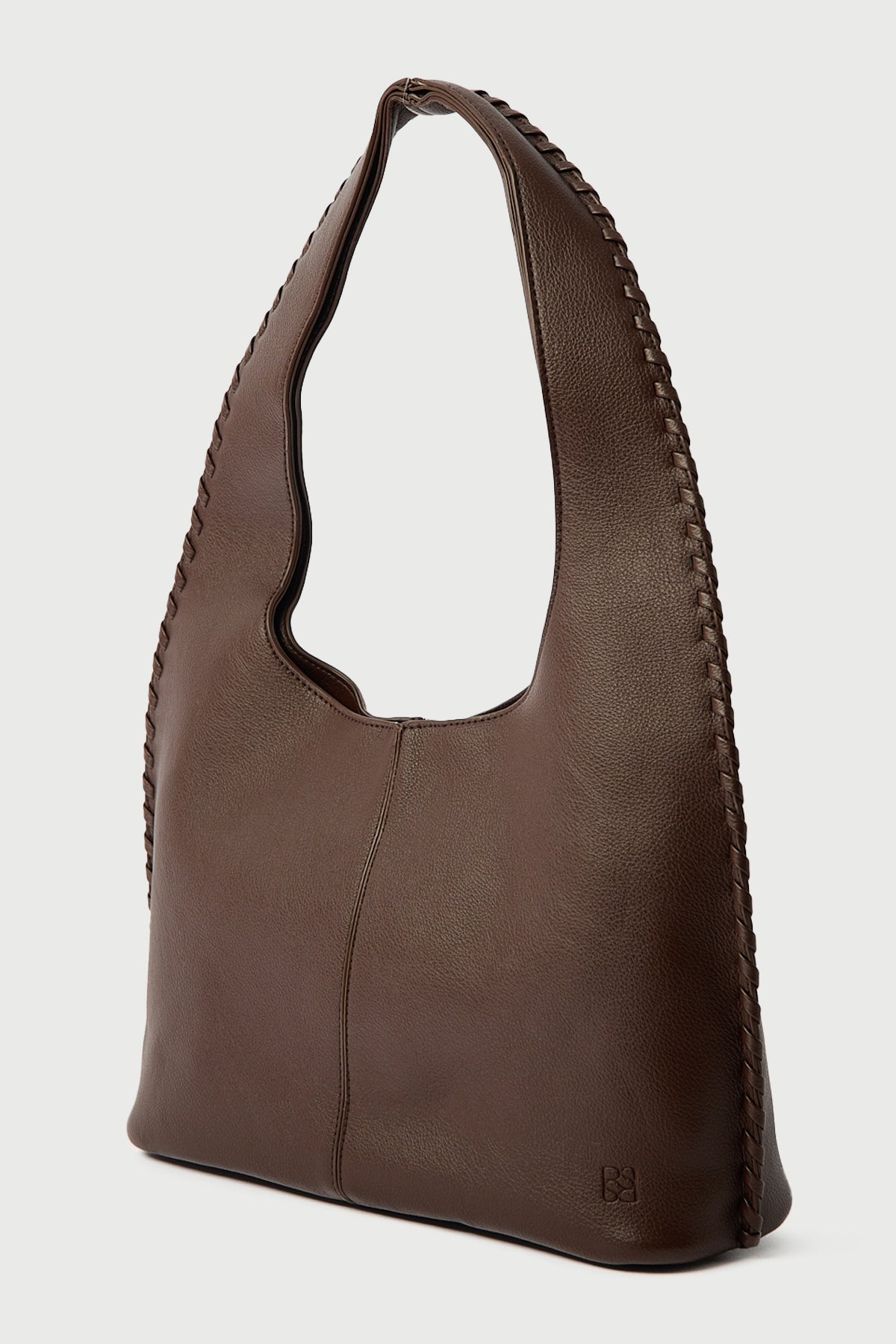 Perfect Stranger Gianna Braided Slouch Bag Choc