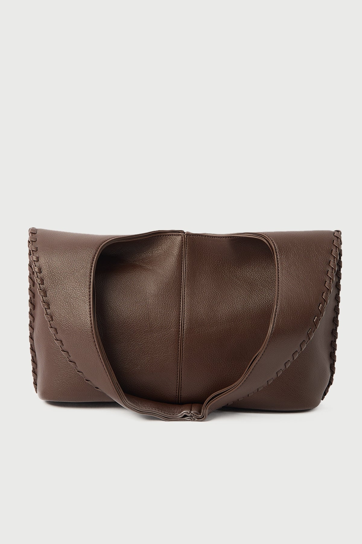 Perfect Stranger Gianna Braided Slouch Bag Choc