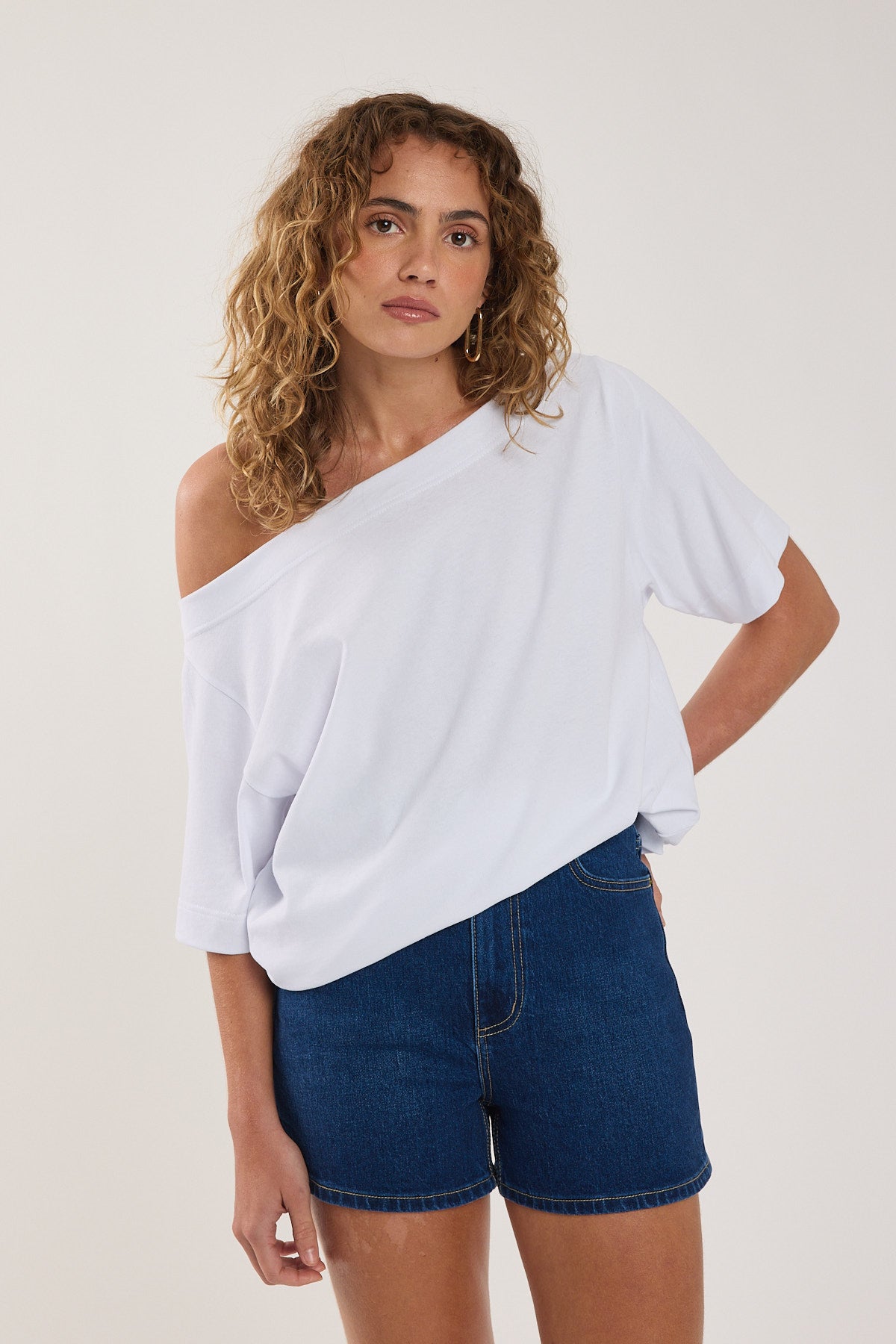 Lee High Relaxed Short Blue Poles