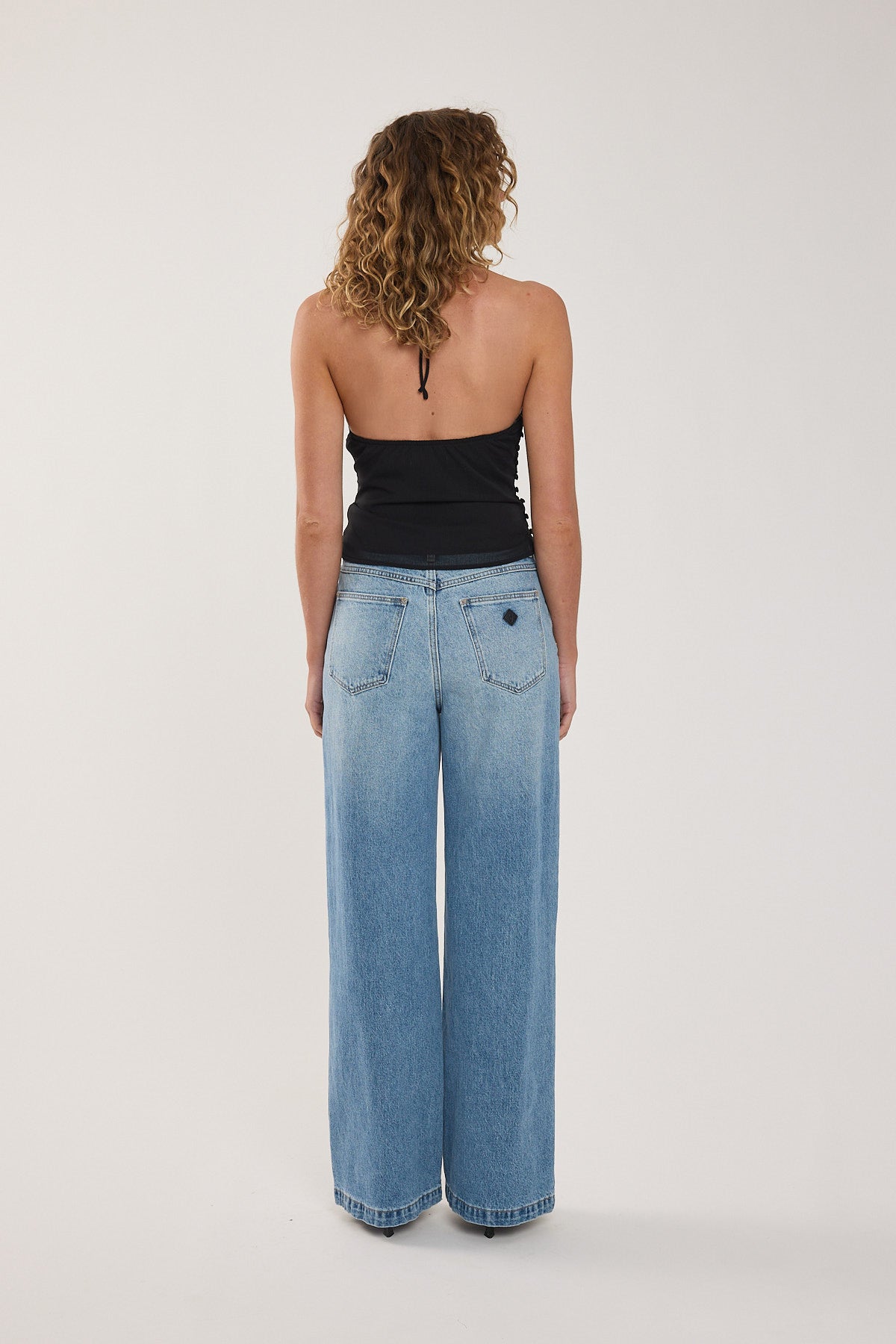 Abrand A 94 High and Wide Paloma Mid Blue Denim