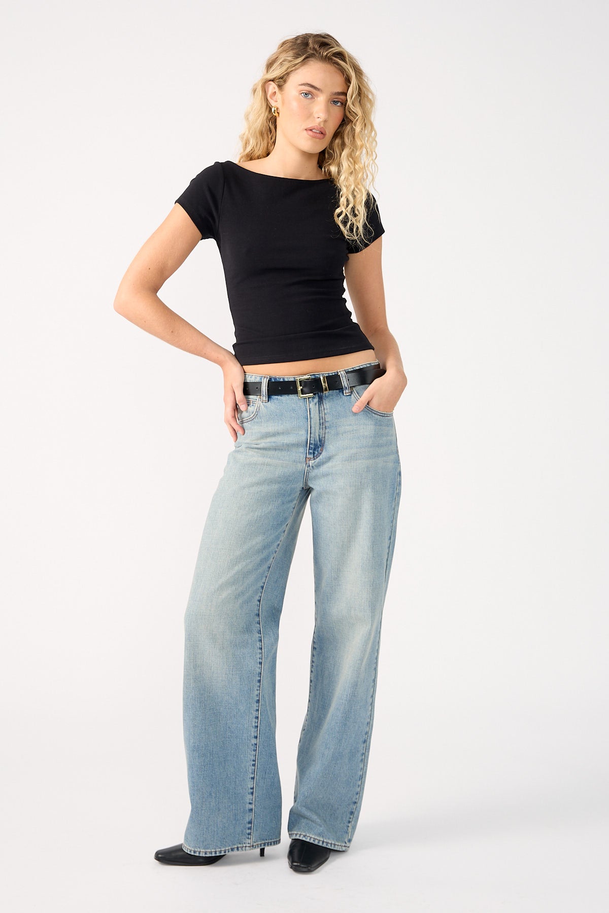 Abrand 95 Baggy Gisele Mid Blue Denim