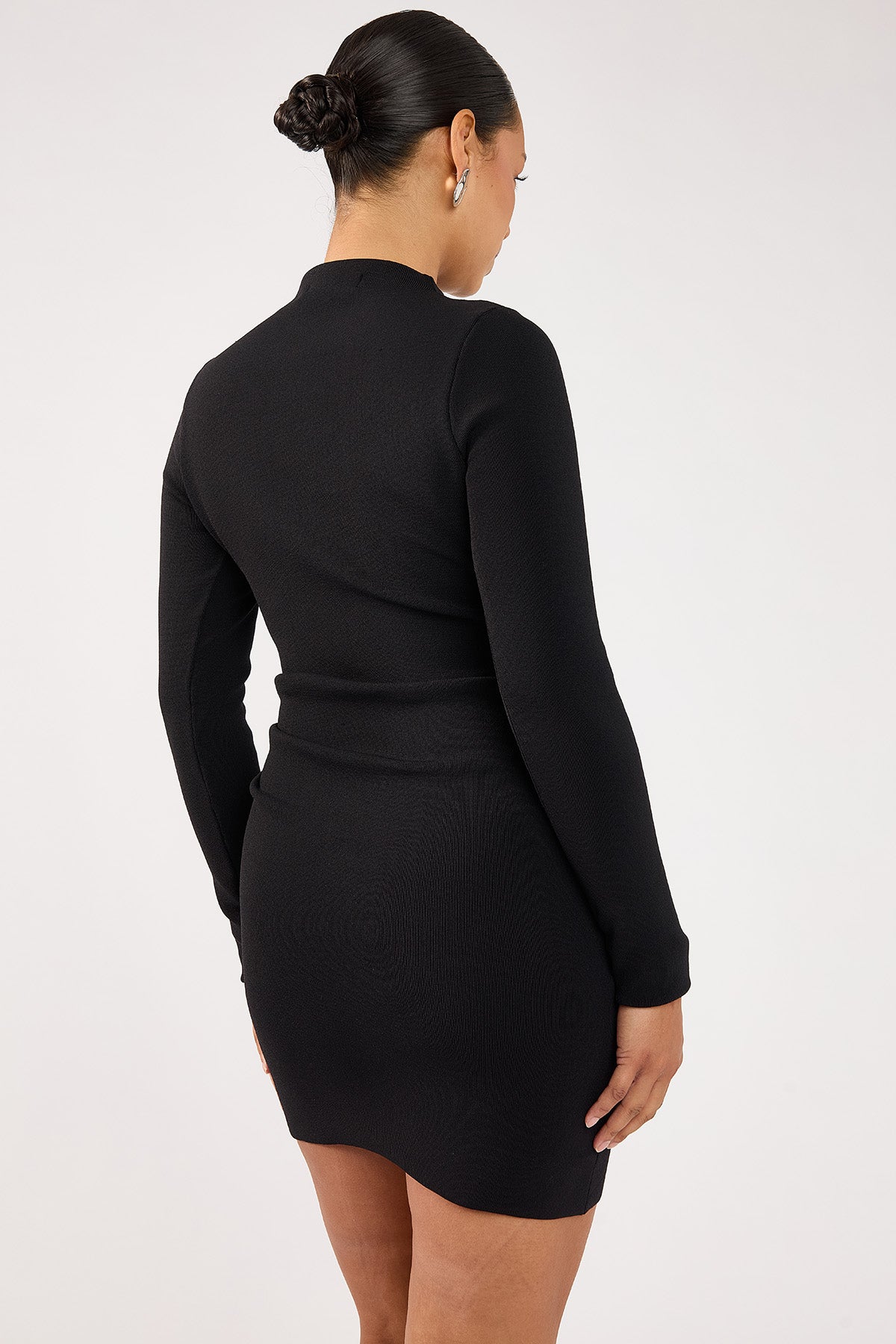 Perfect Stranger Rain Mini Dress Black