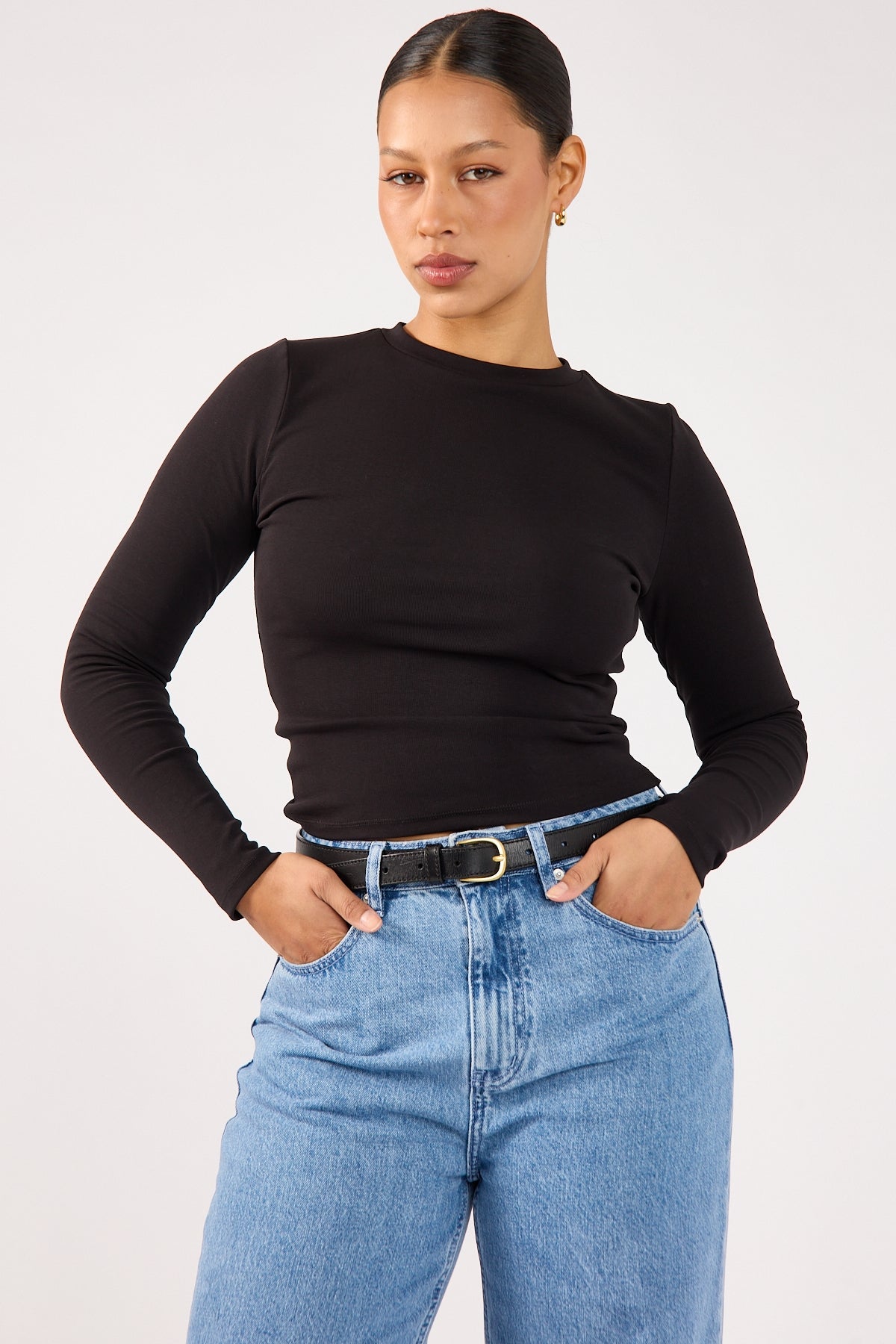 Perfect Stranger Long Sleeve Tee Black