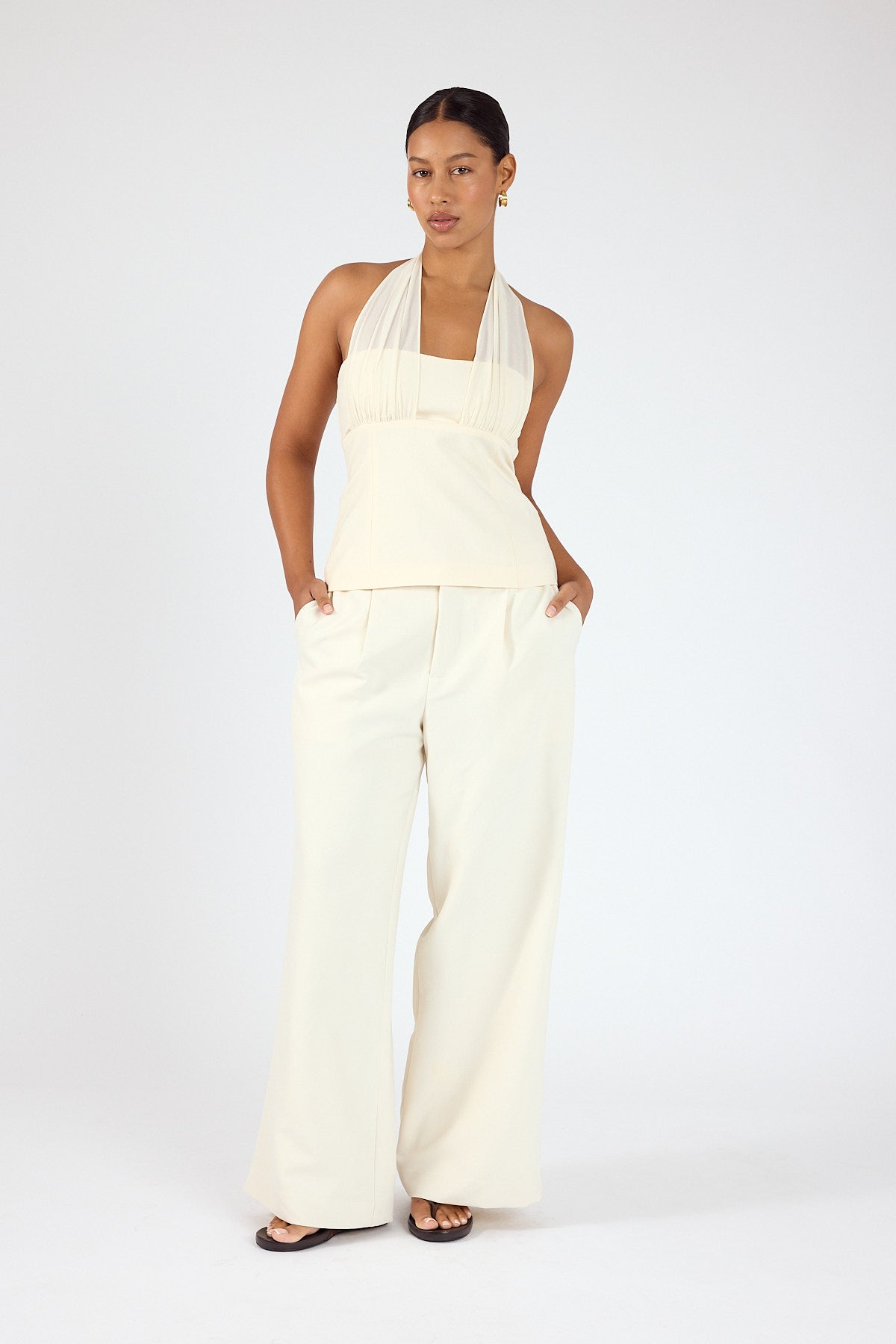 Perfect Stranger Lula Halter Top Cream