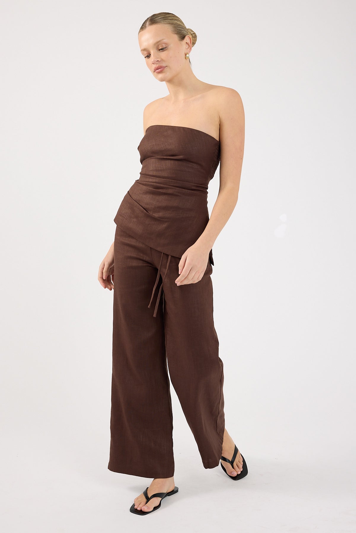 Perfect Stranger Marlo Mid Rise Menorca Pant Brown