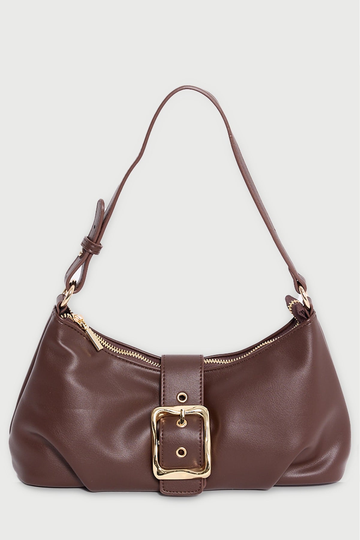 Perfect Stranger Enola Buckle Shoulder Bag Brown