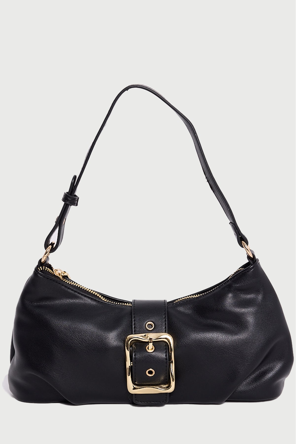 Perfect Stranger Enola Buckle Shoulder Bag Black
