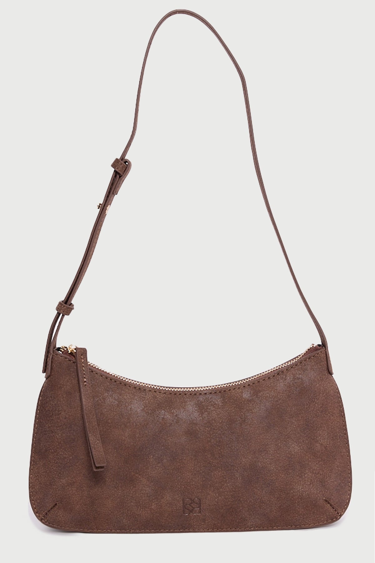 Perfect Stranger Bobbi Nubuck Leather Shoulder Bag Brown