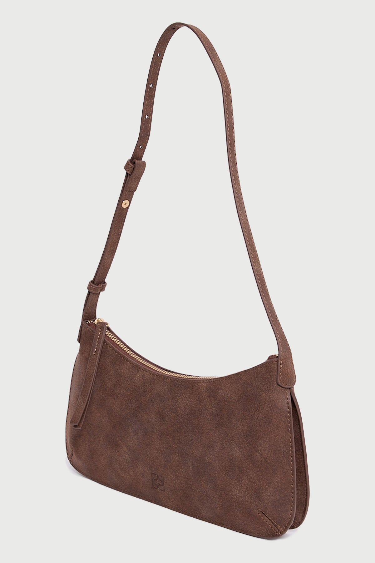 Perfect Stranger Bobbi Nubuck Leather Shoulder Bag Brown