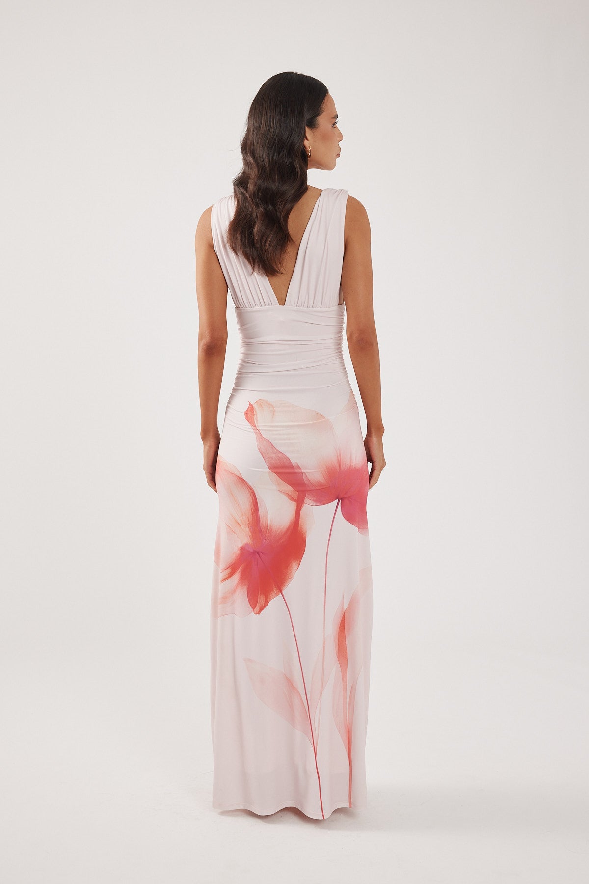 Perfect Stranger Cassia Flower Maxi Dress Pink Print