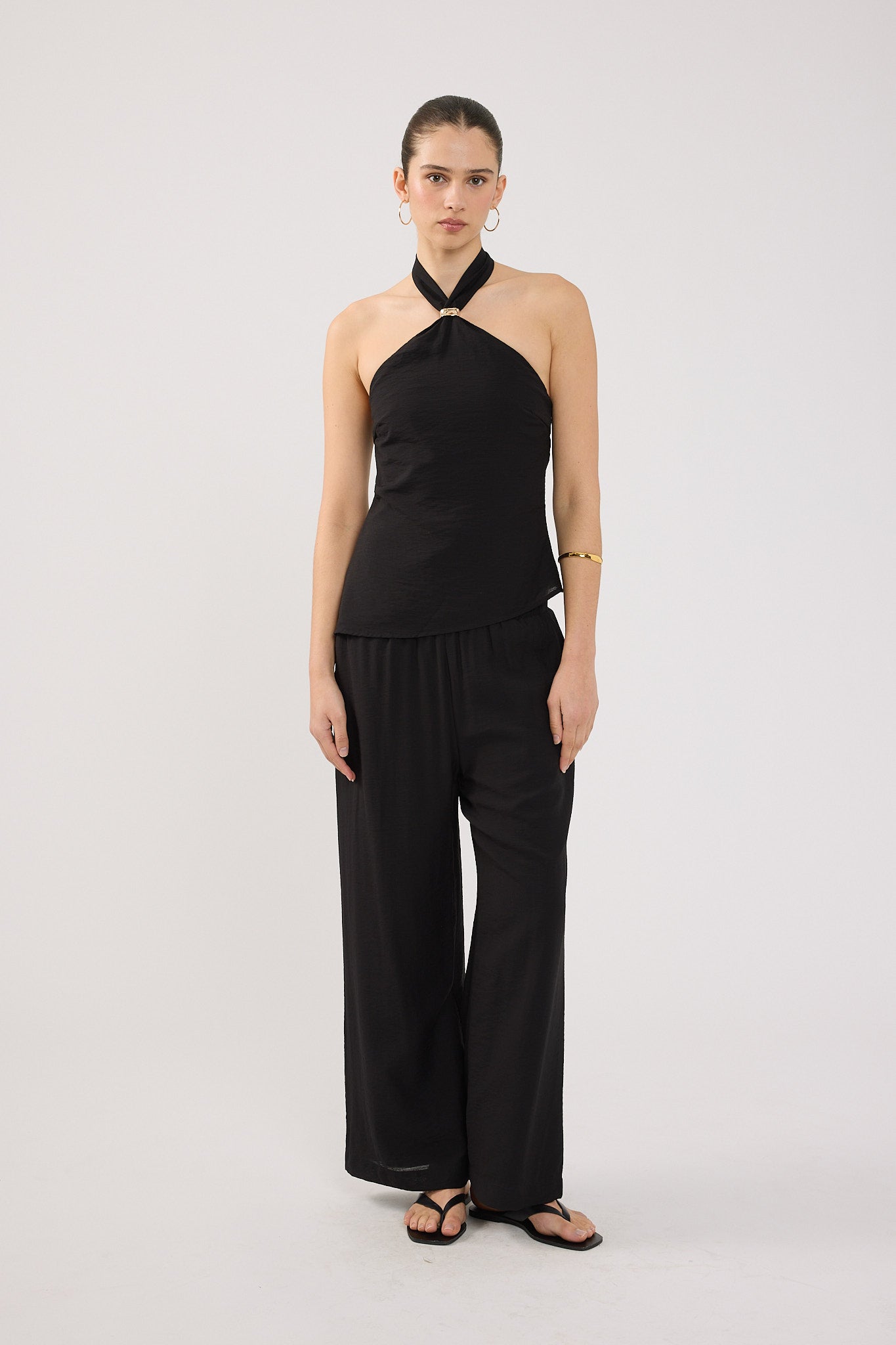 Perfect Stranger Avalia Elastic Waist Pant Black