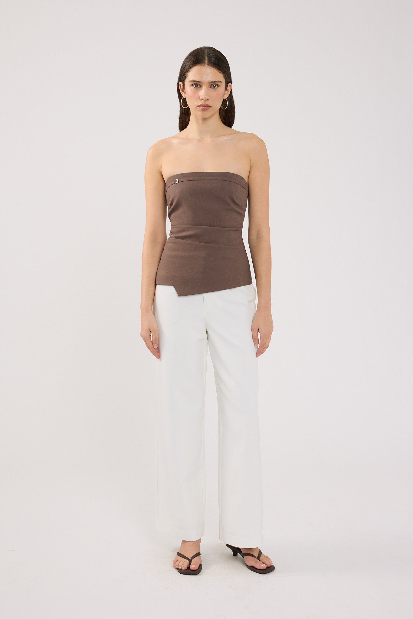 Perfect Stranger Cecelia High Rise Tailored Pant White