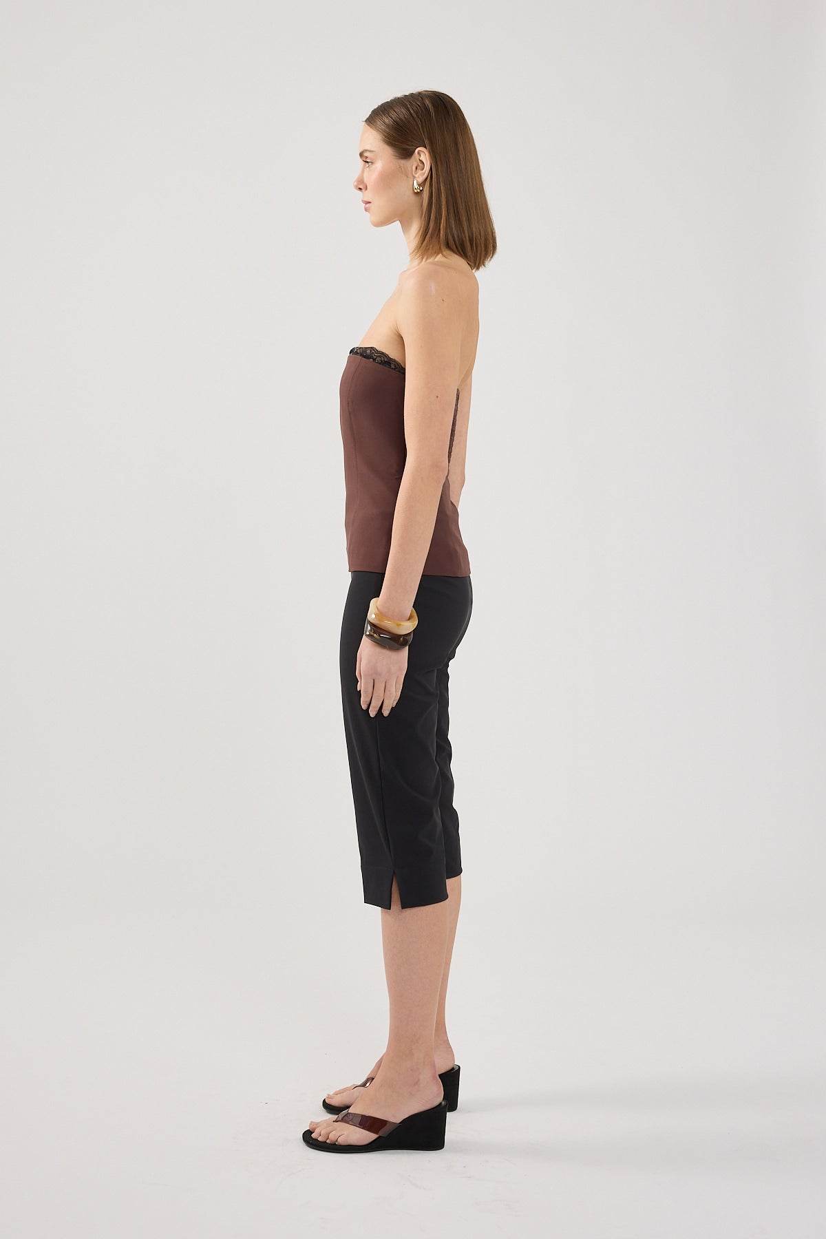 Perfect Stranger Josie Mid Rise Capri Pant Black