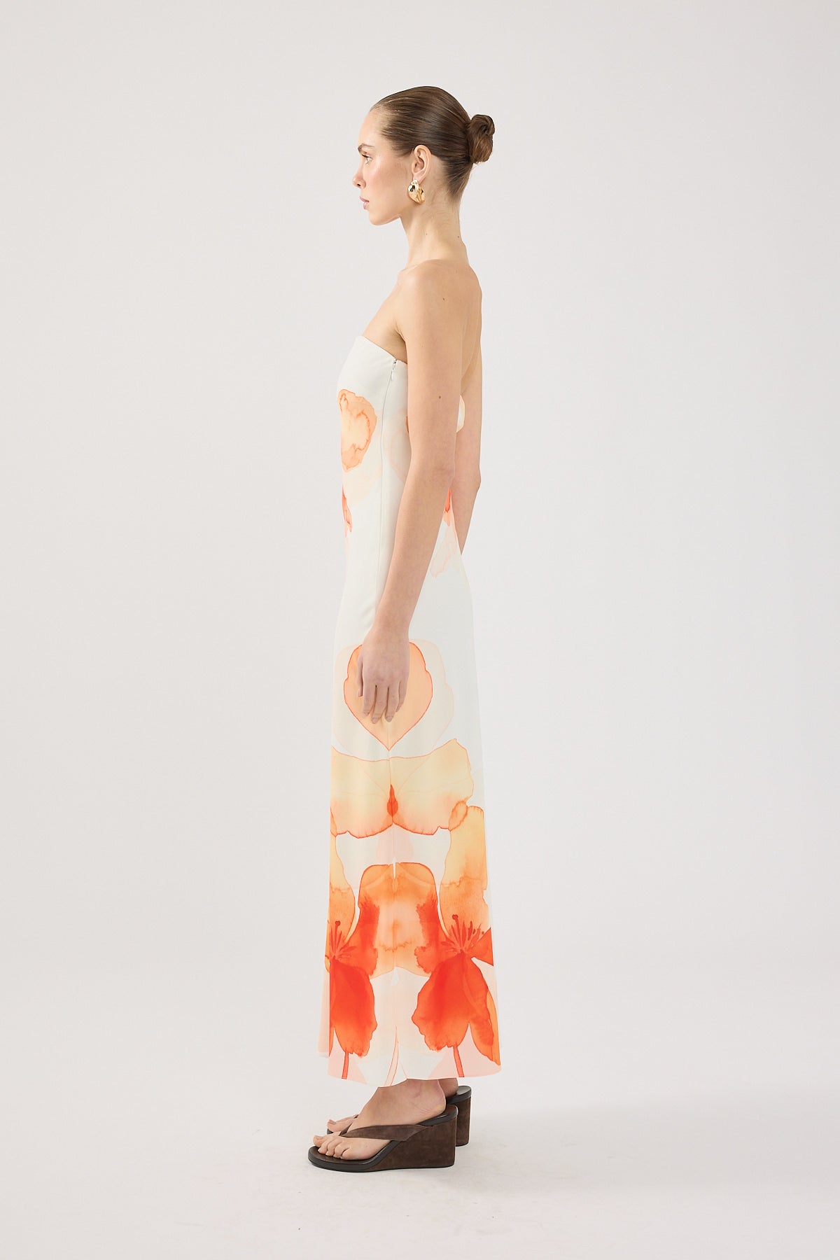 Perfect Stranger Enara Bloom Maxi Dress Orange Print