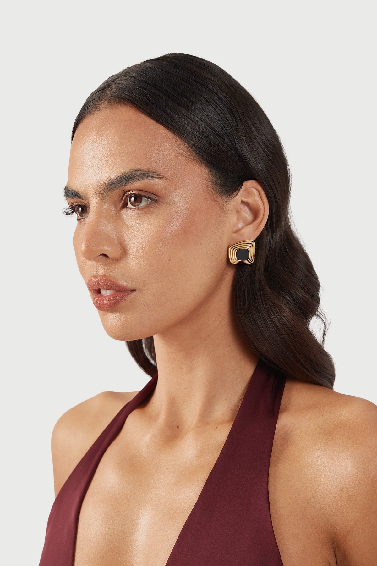 Perfect Stranger Kelly Square Earrings 18K Gold