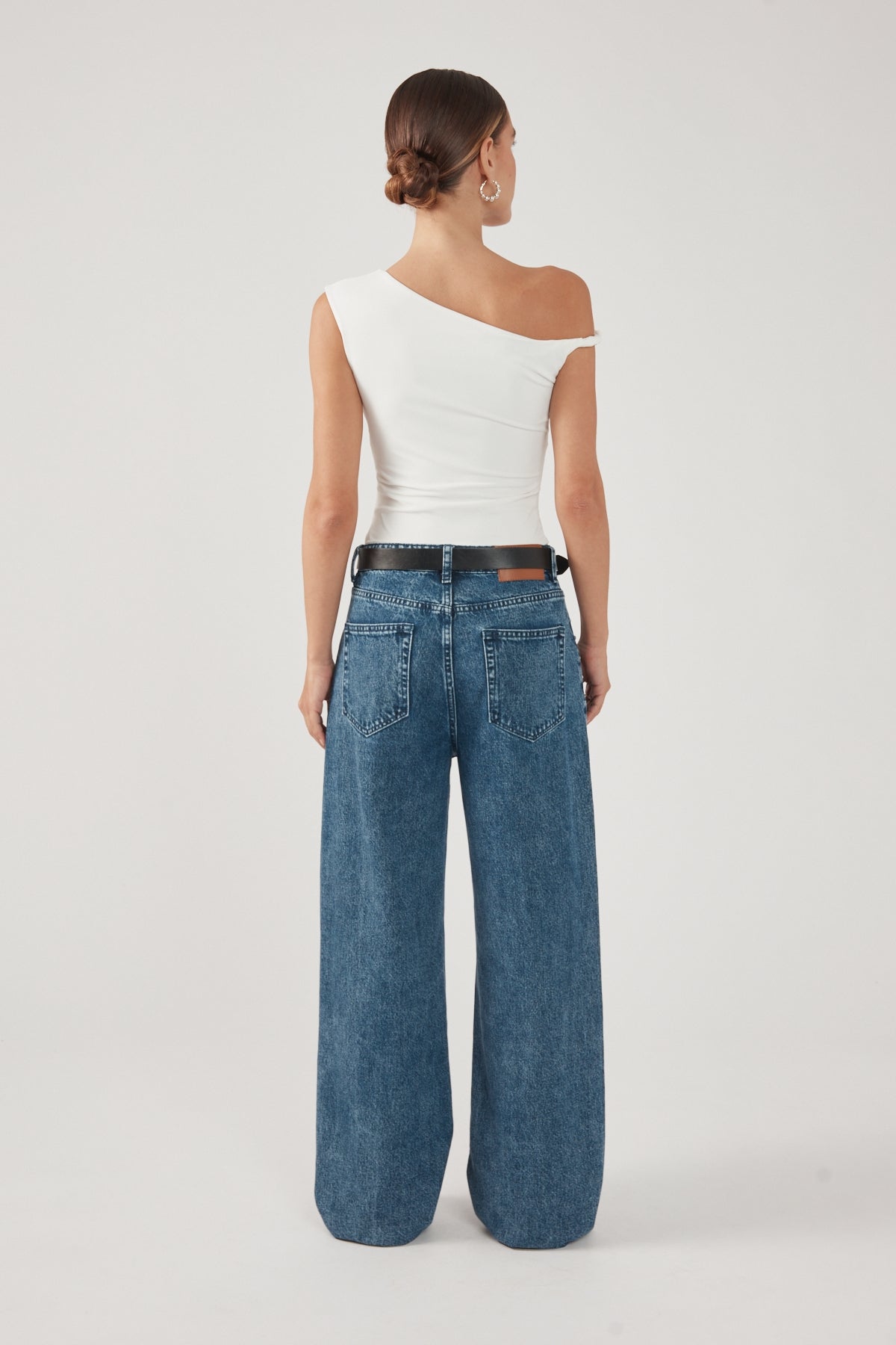 Perfect Stranger Kayla Asym Twist Bodysuit White