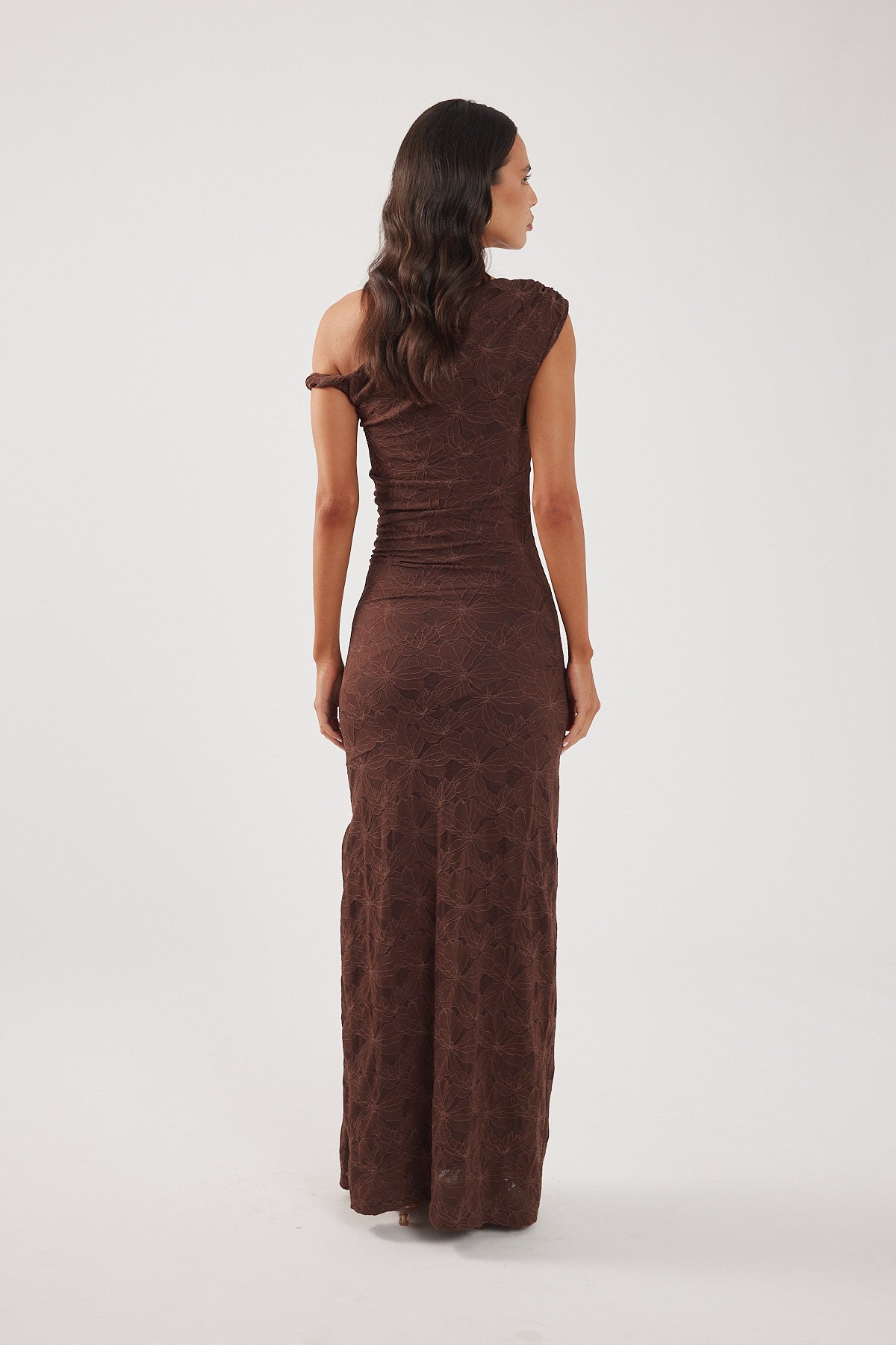 Perfect Stranger Lilo Lace Maxi Dress Brown