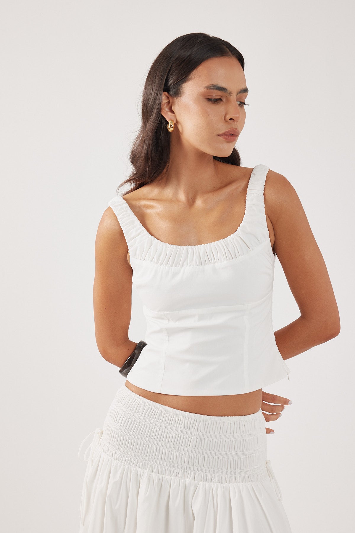 Perfect Stranger Gabrielle Corset Top White