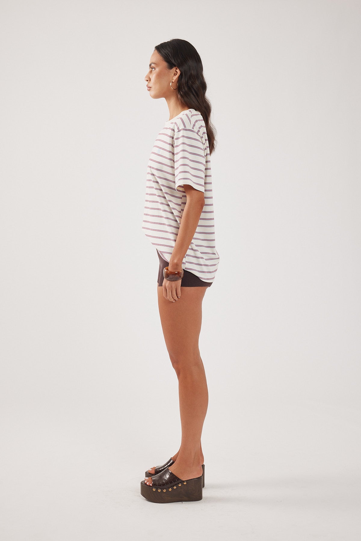 Perfect Stranger Oversized Stripe Tee Blue Stripe