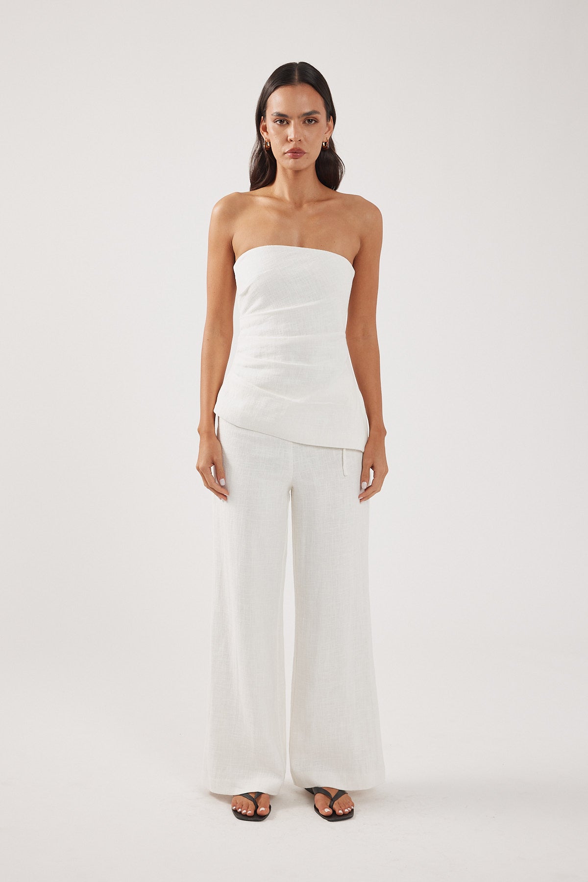 Perfect Stranger Marlo Mid Rise Menorca Pant White