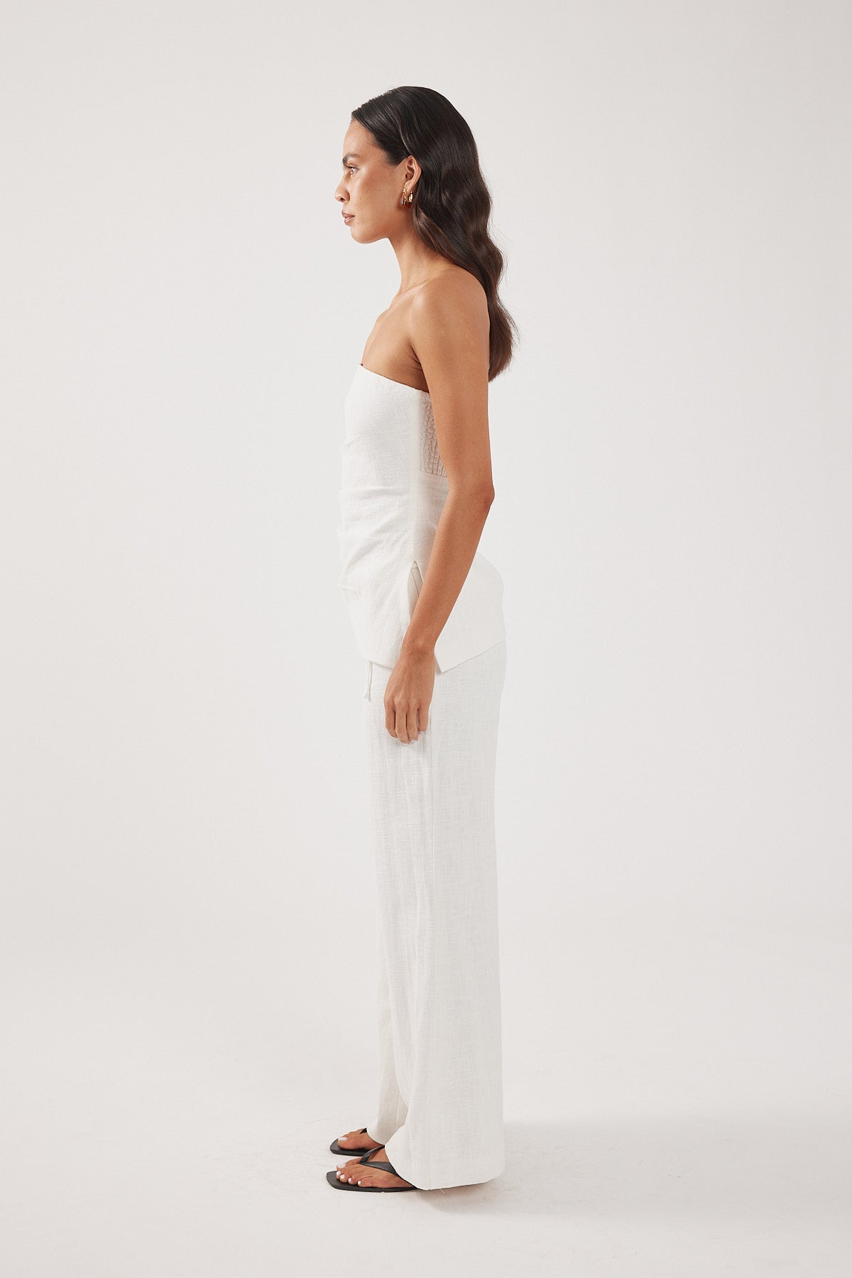 Perfect Stranger Marlo Mid Rise Menorca Pant White