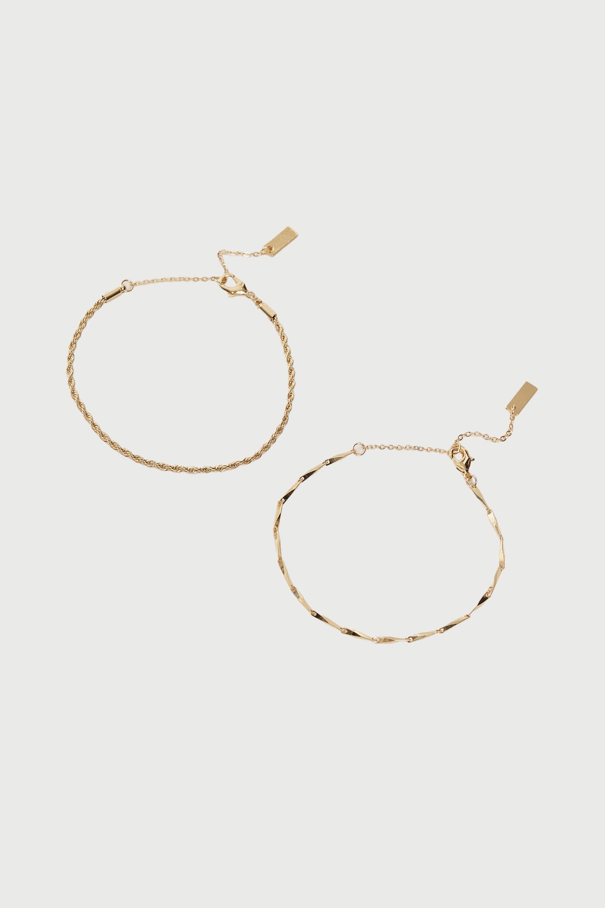 Perfect Stranger Mabe Chain Bracelets 2Pk 18K Gold