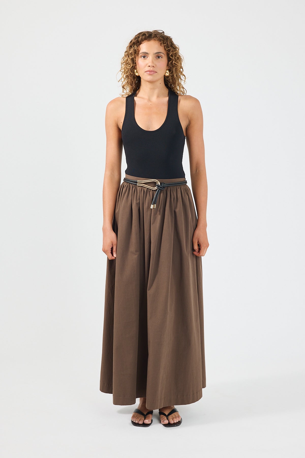 Perfect Stranger Isley Maxi Skirt Brown