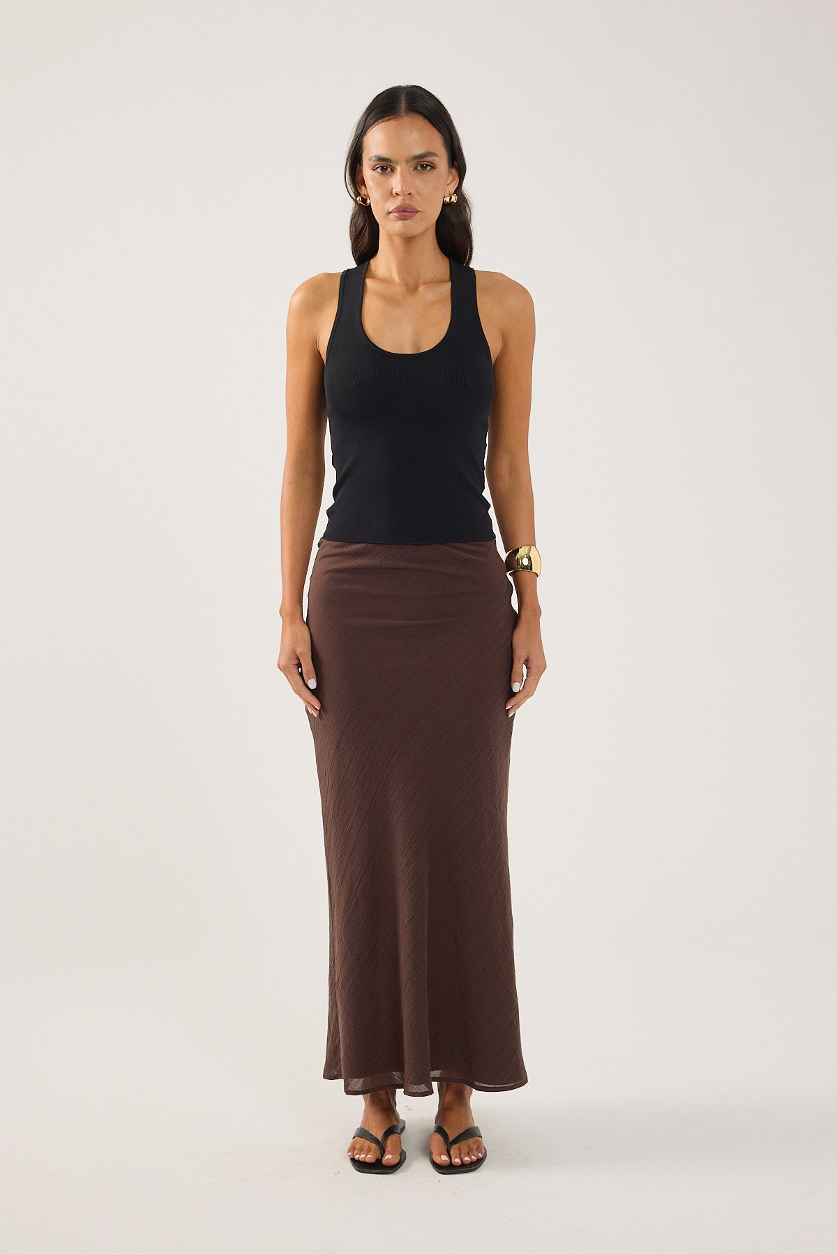 Perfect Stranger Klara Maxi Skirt Brown