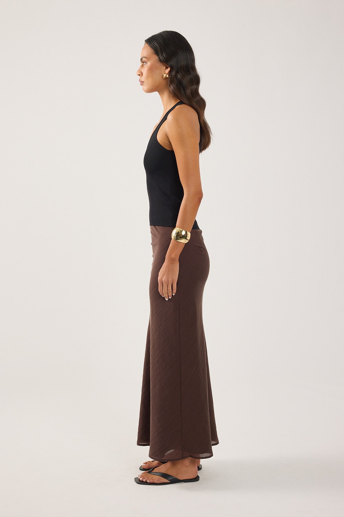 Perfect Stranger Klara Maxi Skirt Brown
