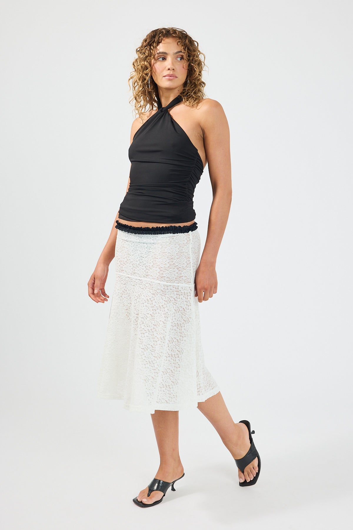 Perfect Stranger Isla Halter Twist Top Black