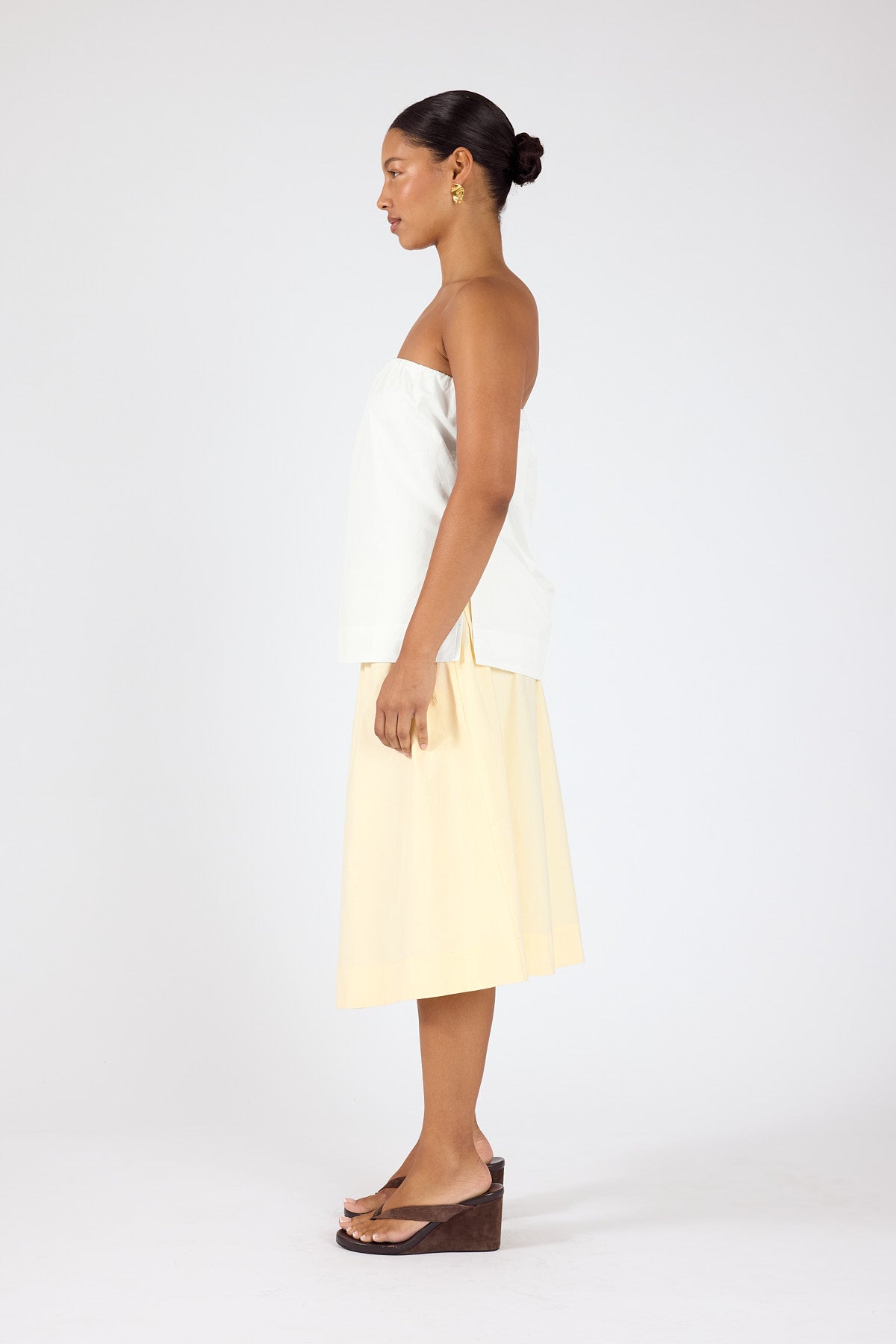 Perfect Stranger Penelope Midi Skirt Yellow