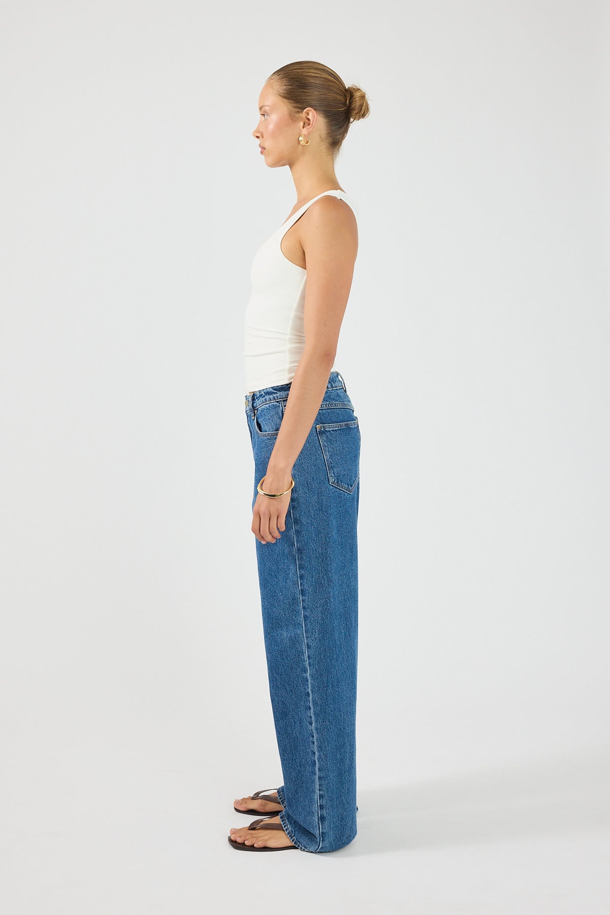 Perfect Stranger Luma Stretch Tank Top White