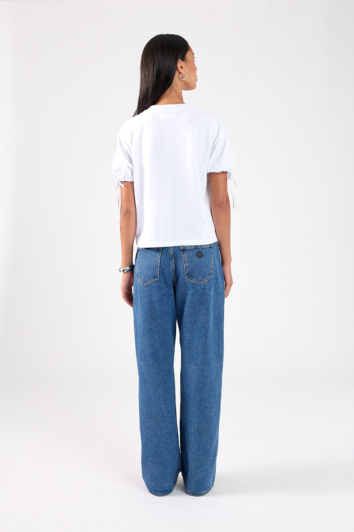 Perfect Stranger Drawcord Oversized tee White