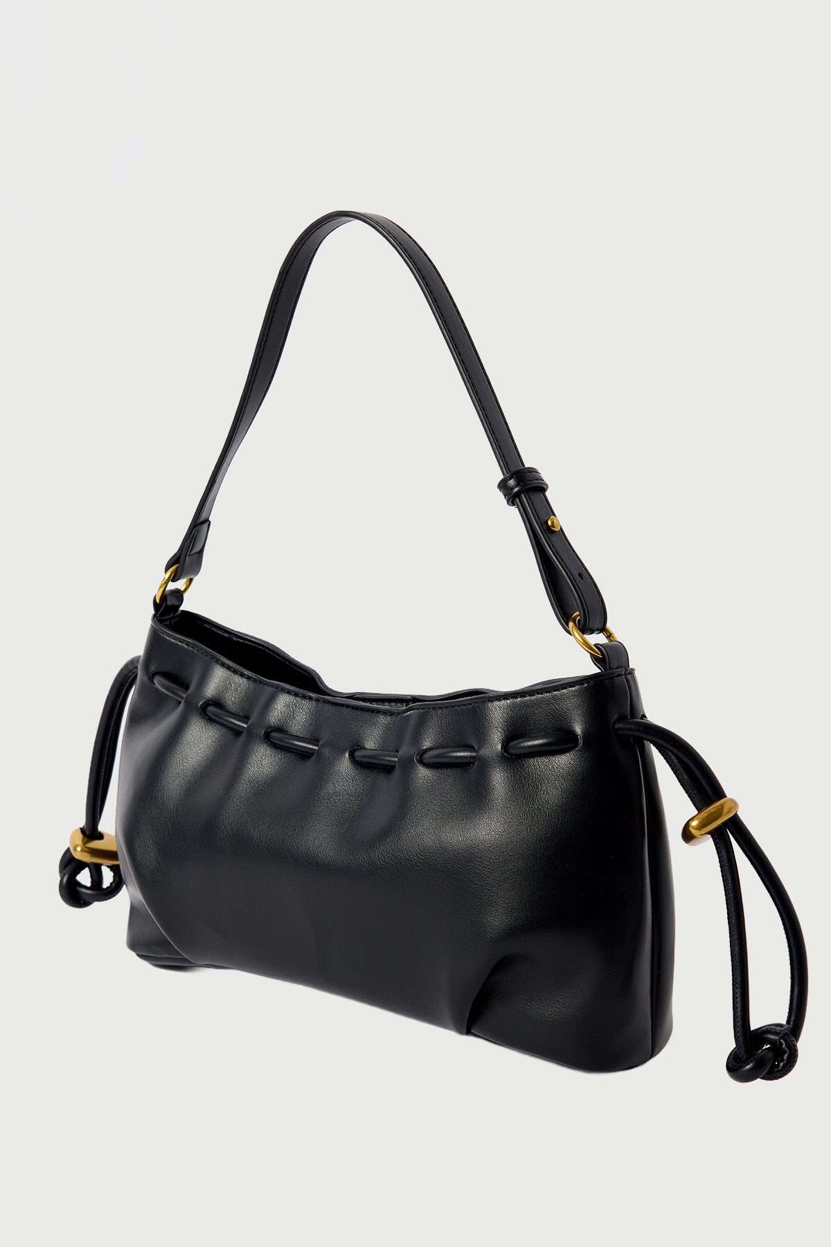 Perfect Stranger Solena Gathered Shoulder Bag Black