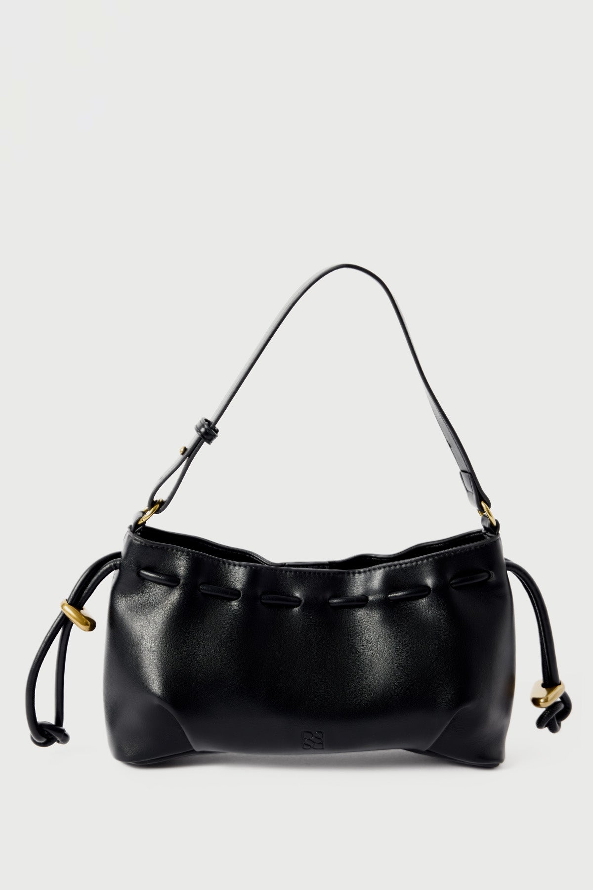Perfect Stranger Solena Gathered Shoulder Bag Black