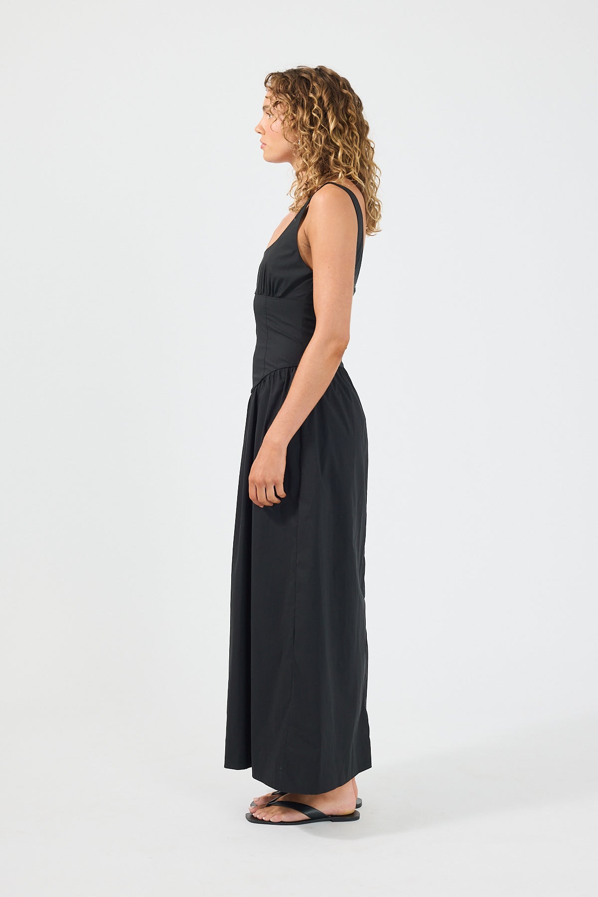 Perfect Stranger Ayana Corset Maxi Dress Black