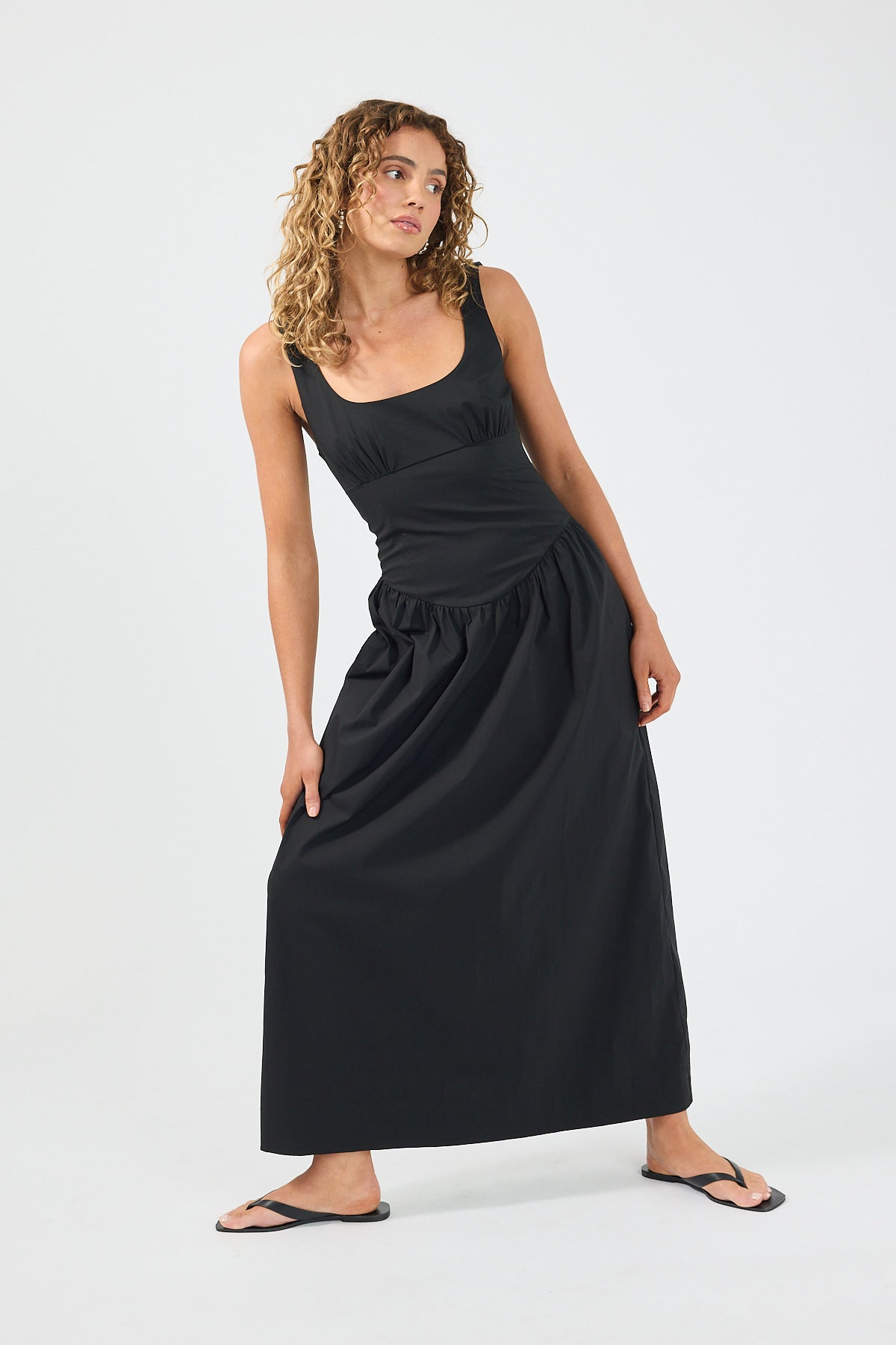 Perfect Stranger Ayana Corset Maxi Dress Black