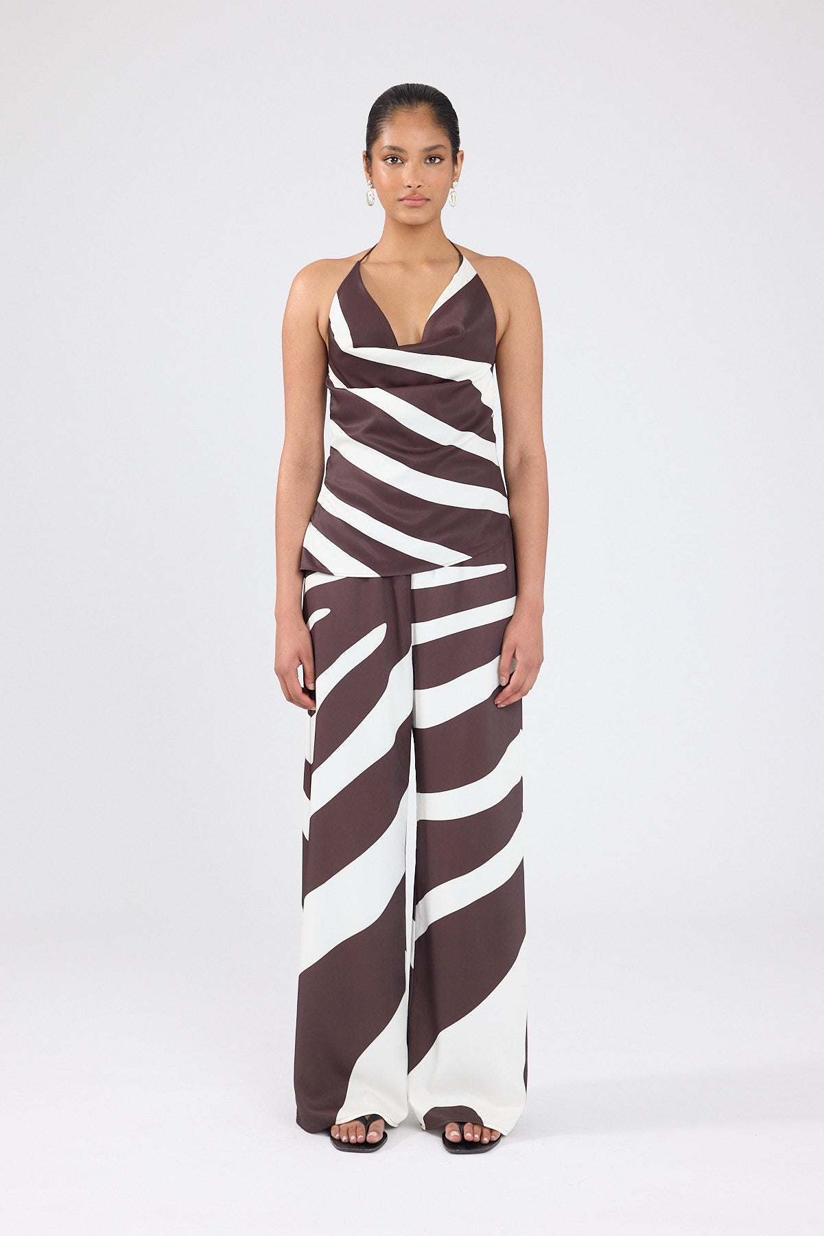 Perfect Stranger Drift Bias Pant Brown / White Print